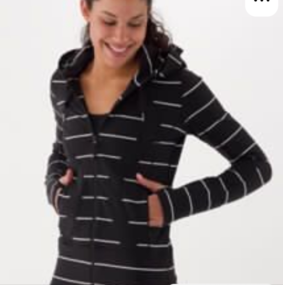 RARE Lululemon Stride Jacket Sailor Stripe Black/White
